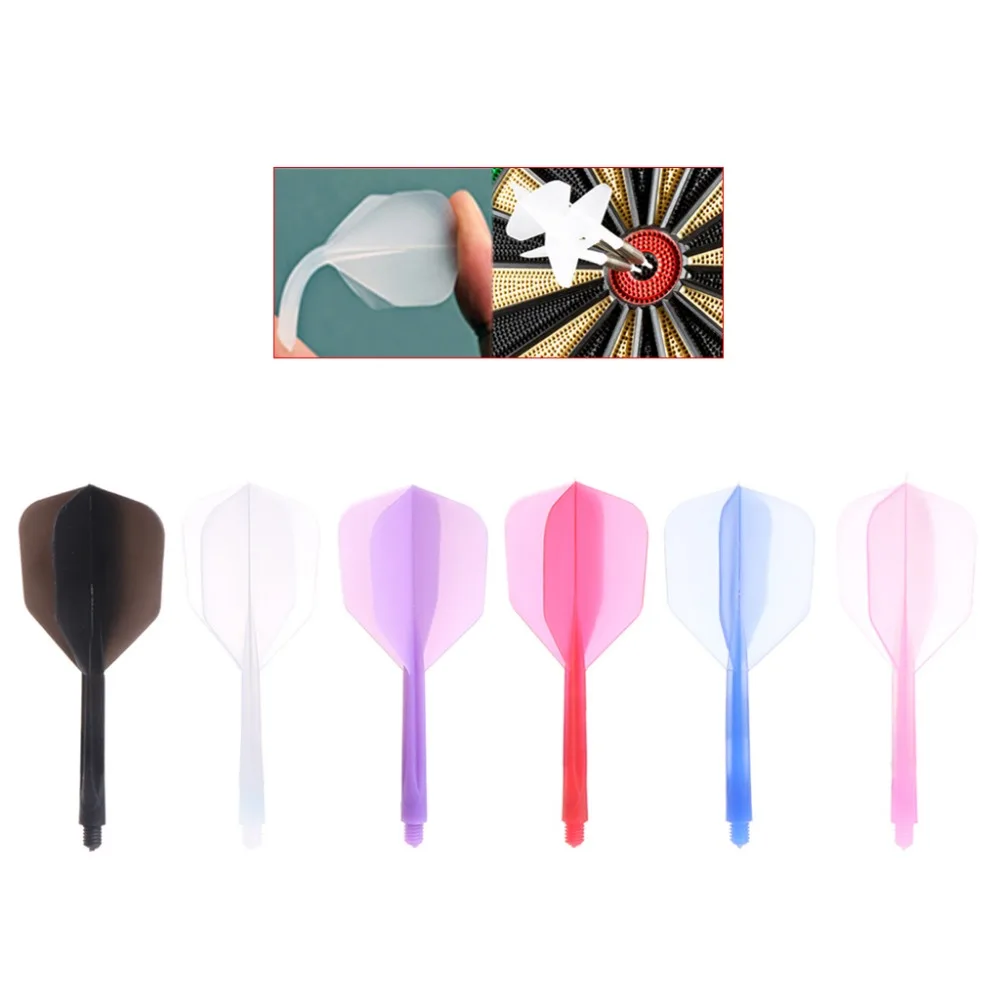 

6pcs Plastic Professional Dart Flights 2BA Screw Soft Durable 80mm Darts Tail