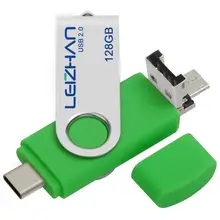 LEIZHAN 3 в 1 тип-c usb flash dirve android usb-накопитель, Флэшка USB C Рамочка для фотографии micro u диск 128 Гб 64 ГБ 32 ГБ 16 ГБ 8 ГБ 4 ГБ USB ключ