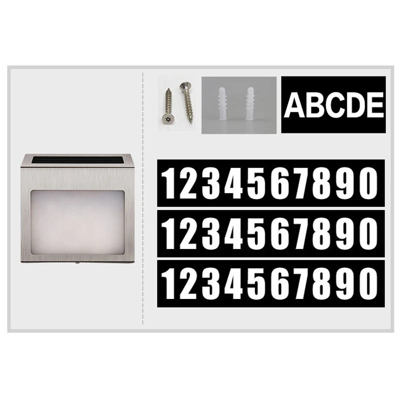 Lâmpada de Parede ao ar Energia Solar Leds Iluminação Doorplate Livre Casa Números 88 Wwo66 Luz 3 4 Lâmpadas solares