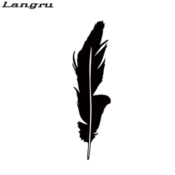 

Langru Car Stying Feather Vinyl Decal Car Window Wall Bumper Native Indian Symbol Decorative Jdm