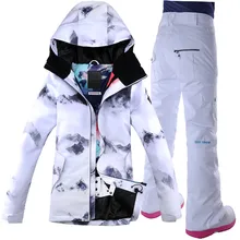 Лыжный костюм Для женщин s лыжный костюм Camp для верховой езды Лыжный Спорт сноуборд куртка+ брюки GSOU снег Для женщин Водонепроницаемый лыжный костюм ветрозащитная куртка сноуборд