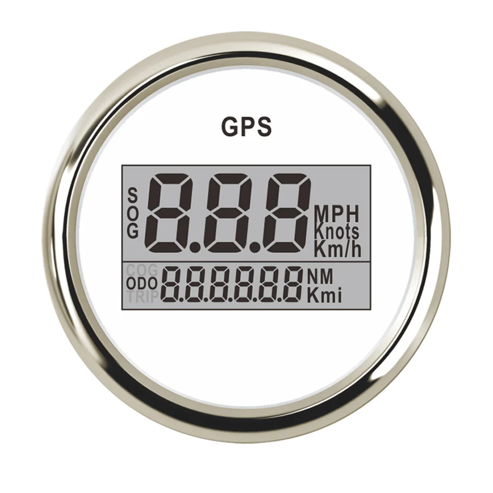 Boat Motorcycle Digital GPS Speedometer Gauge 52 mm Odometer MPH Km/h