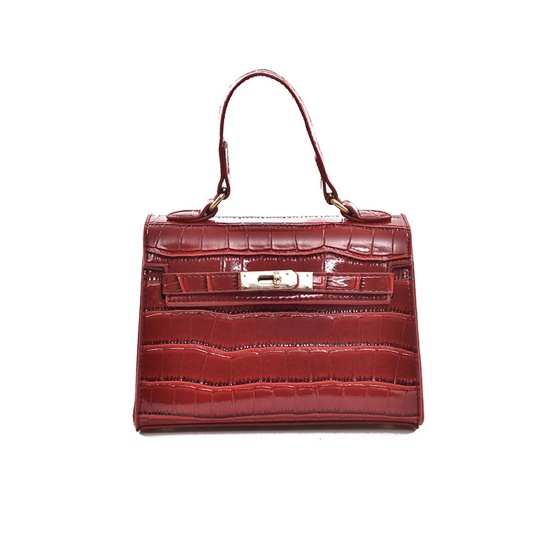 

Crocodile PU Material Small Bag Ladies Handbag Casual Solid Color Shoulder Messenger Bag Ladies Anti-theft Bag