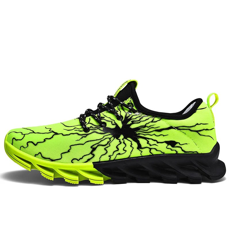 Men Running Shoes Blade Sneakers Women Cushioning Outdoor Men Sport Shoes Jogging Athletic Shoes Male Trainer Zapatillas Hombre - Цвет: BL-Green