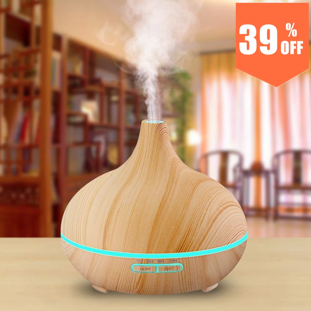 

mini 001 usb 130ml Air Humidifier Wood Grain Aroma Diffuse Desk decoration Essential Oil Mist Maker LED Light for Home office L