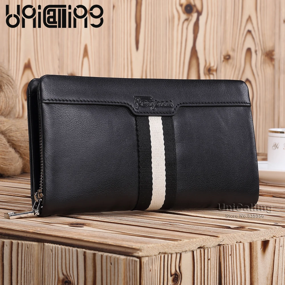 Brand fashion leather men clutch bags super soft feel men wallet clutch