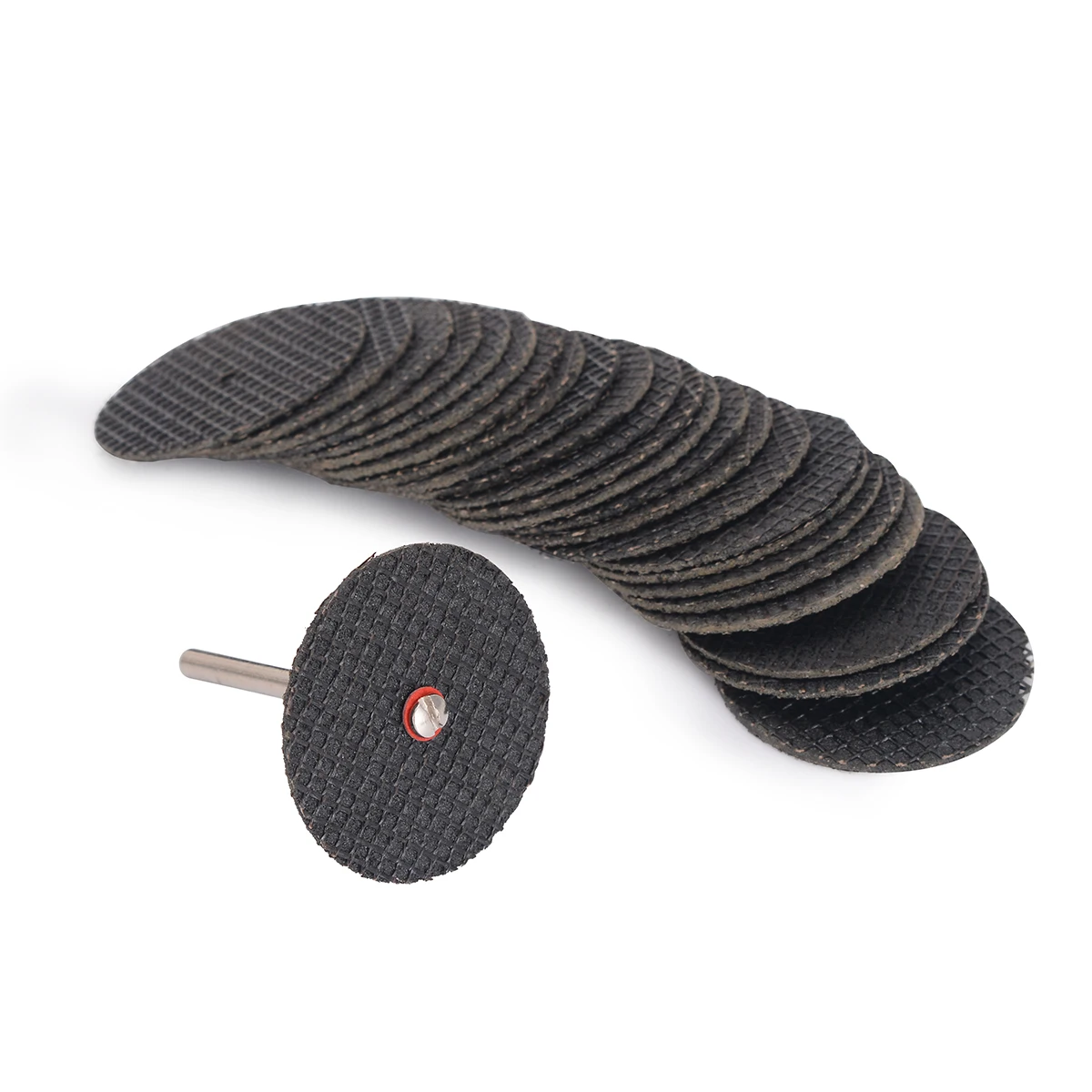 25pcs 32mm Resin Cutting Wheel Cut-off Discs Set 2mm Diameter with Connection Rod For Rotary Tools