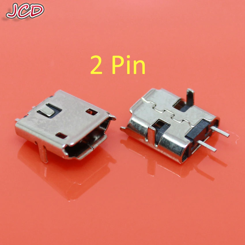 

JCD 30 pcs 2Pin USB 90 degree DIP 2 Pin USB Connectors Plastic Shell Micro USB Connector Jack Tail Plug Mini Sockect Terminals