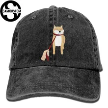 SAMCUSTOM Шиба ину Милые 3D Творческая личность Промытые джинсовые шапки осень лето для мужчин женщин гольф солнцезащитный козырек хоккейные шапки