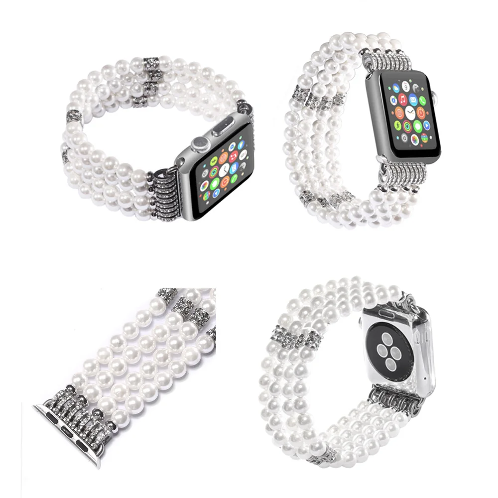 Мода группа для apple watch 38mm 42 мм серии 1 2 3 4 Роскошные Агат дизайн 40 44 ремешок iwatch