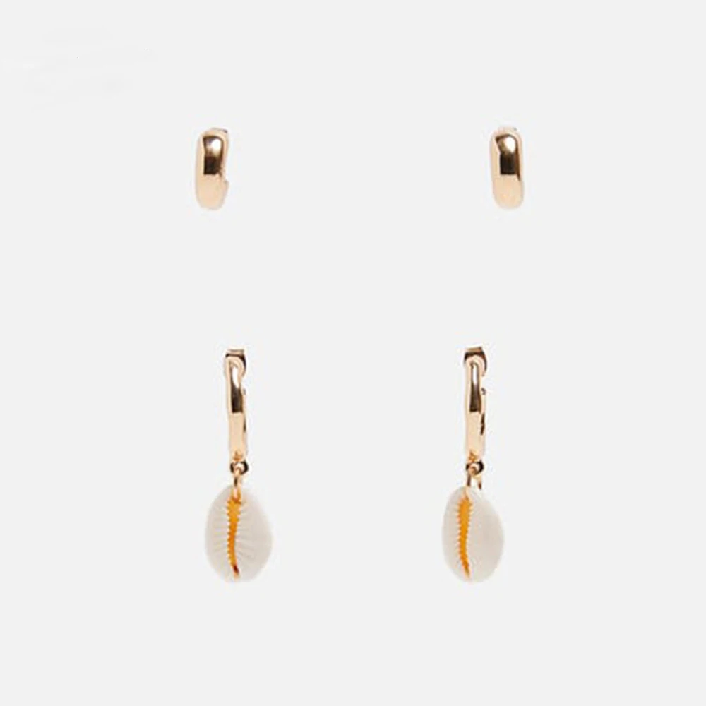 

2019 Trendy Detachable Alloy Shell Earring for Women Personality Any Match Bohemian Dangle Earring Fashion Accessories Wholesale