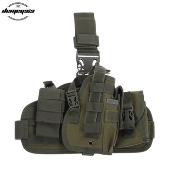 

Detachable Thigh Leg Airsoft Pistol Gun Holster with 2 Magazine Pouches for Glock 17 19 23 32 36
