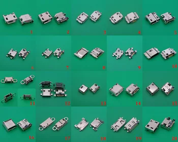 

20models 40X 7Pins Micro USB Jack Connector socket Charging port usb port for Samsung I9300 I8262 I9000 S8300 N7100 J100 etc.