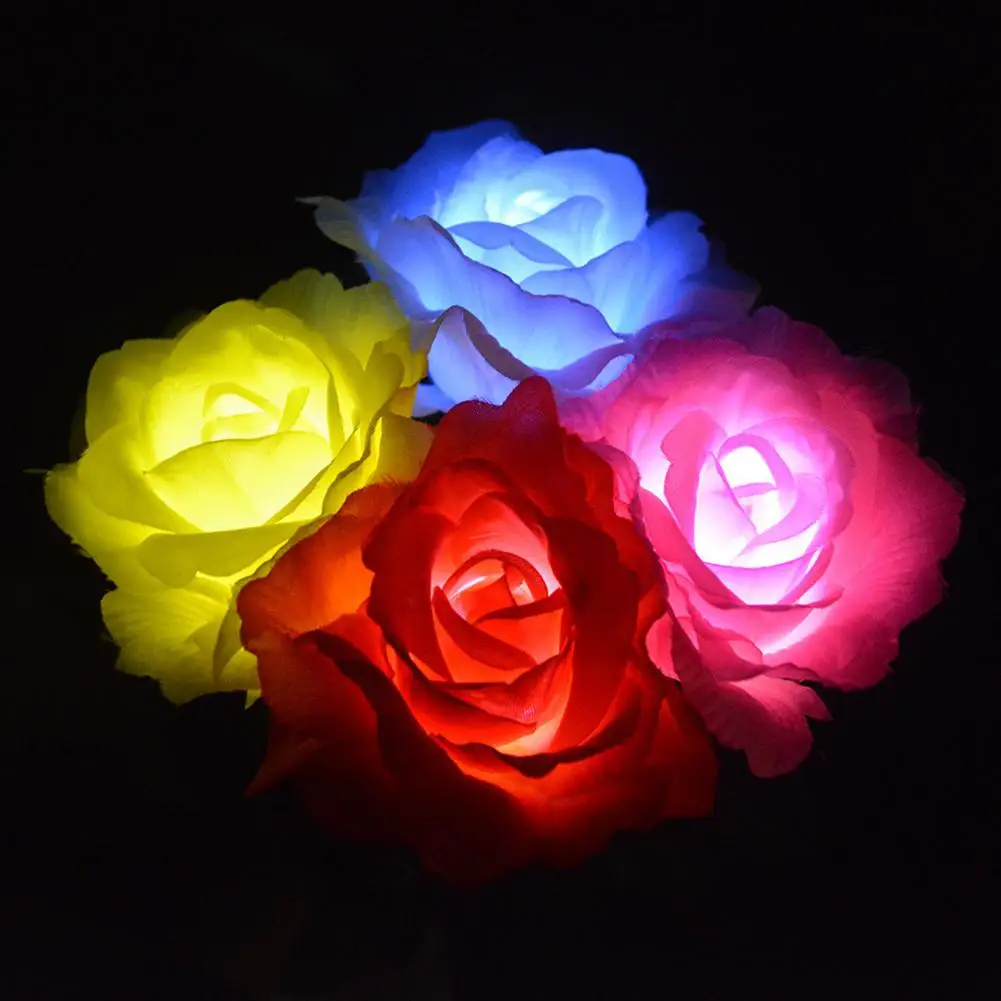 Adeeing солнечных батареях светодиодный розы декоративная лампа для сада фестиваль света дворе дома украшения сада