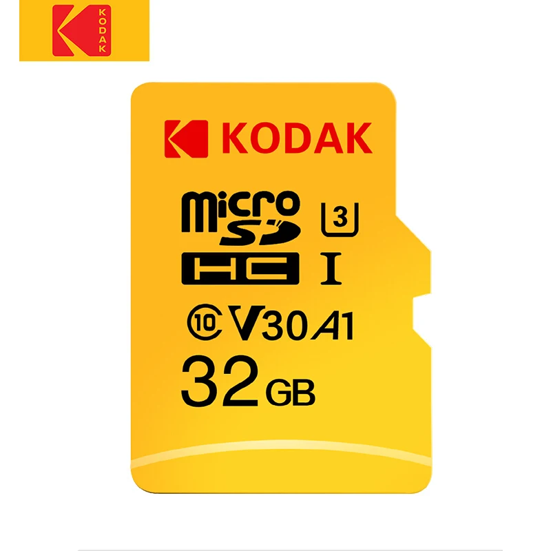 Высокоскоростная карта Micro SD Kodak 32GB 64GB class 10 U3 4K cartao de memoria 128GB Flash memoria 256GB mecard Micro sd kart - Емкость: 32GB U3