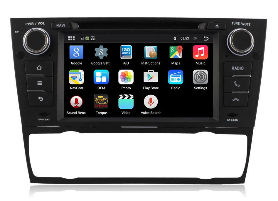 Excellent RK3188 Quad Core 2 Din Auto Radio PC Android 5.1.1 Car DVD Head unit  For BMW E90 E91 E92 E93 With GPS Bluetooth 3G WiFi DVR 1