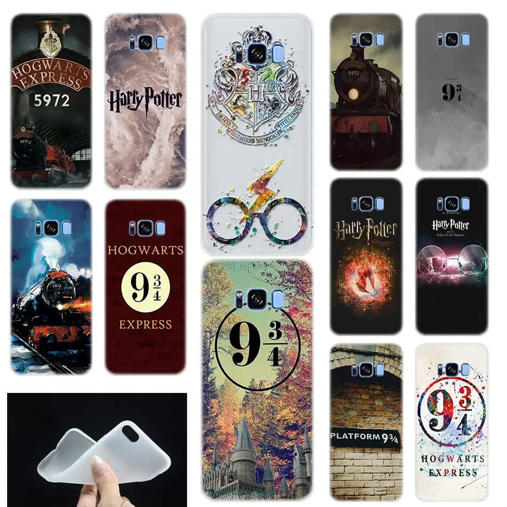 

The hogwarts express Pattern Soft TPU Phone Case Cover For Samsung Galaxy S6 S7 Edge S8 S9 Plus S10 plus E Note 8 9 10 pro