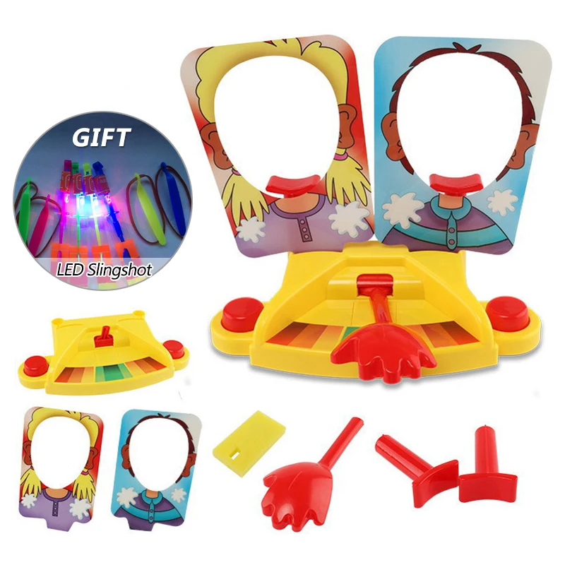 

New Style Funny Dual Person Face Shocker Toys For Kids Gifts Grownups Antistress Party Cake Cream Toy Children Novelty Gag Toy