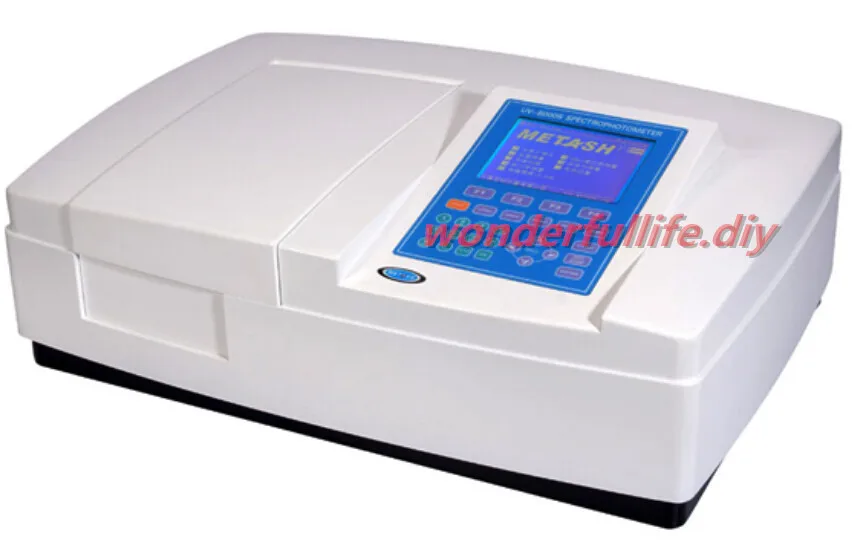 Large LCD display UV 8000S Double Beam Ultraviolet/Visible Spectrophotometer Wavelength Range