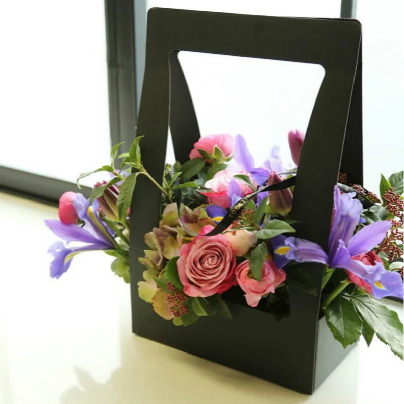 5 шт. бумажные корзины для цветов в винтажном стиле|flower bunch|gift flowerbasket flowers |