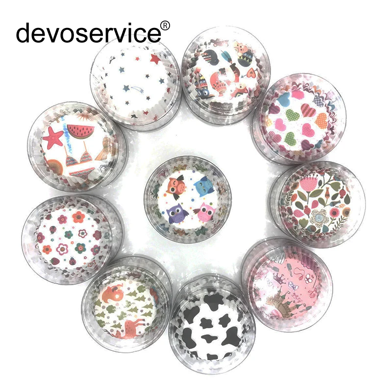 

100Pcs/Pack Cupcake Paper-Color Grease-Proof Cupcake Baking Liner Paper Paper Tray-Cake Baking Tools Muffin Cupcake Cake Mold