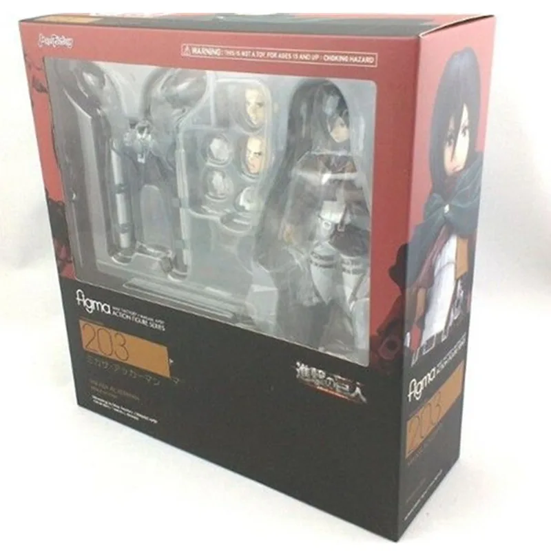 Атака на Титанов Микаса Акерман Аниме Фигурки игрушки Figma 203 фигурка супер герой 15
