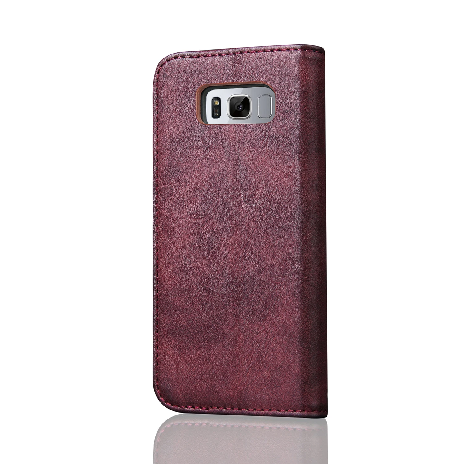 Одежда высшего качества Роскошный Ретро Чехол-книжка с подставкой для карт из натуральной кожи+ сумка из ткани для Samsung Galaxy S8/S8 плюс Чехол-кошелек для телефона
