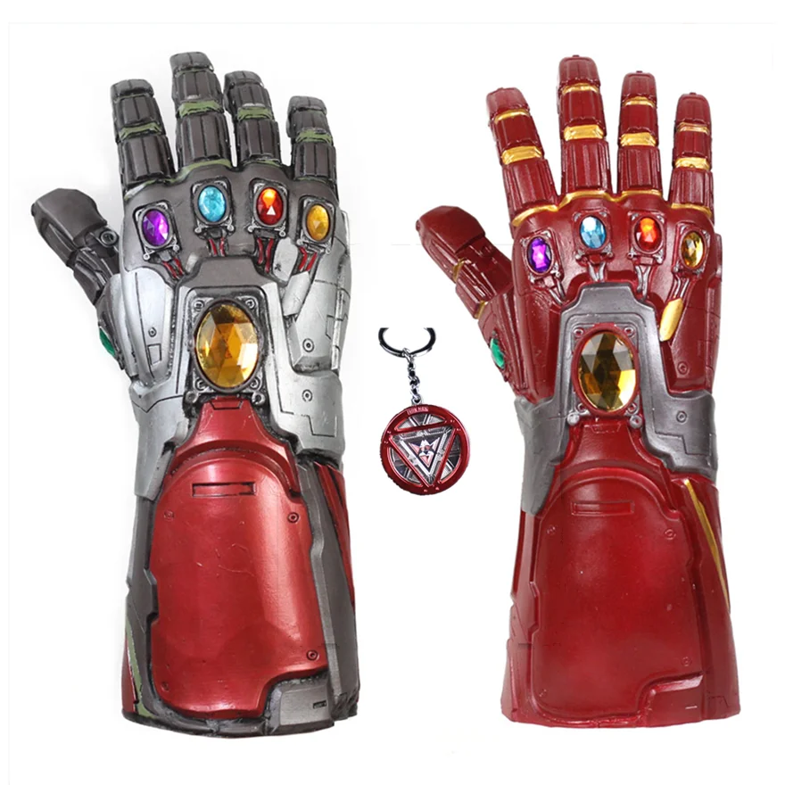 

Iron Man Infinity Gauntlet From Avengers 4 Endgame THANOS Arm Soft Latex With A KeyChain As Gift Marvel Superhero Cosplay Party