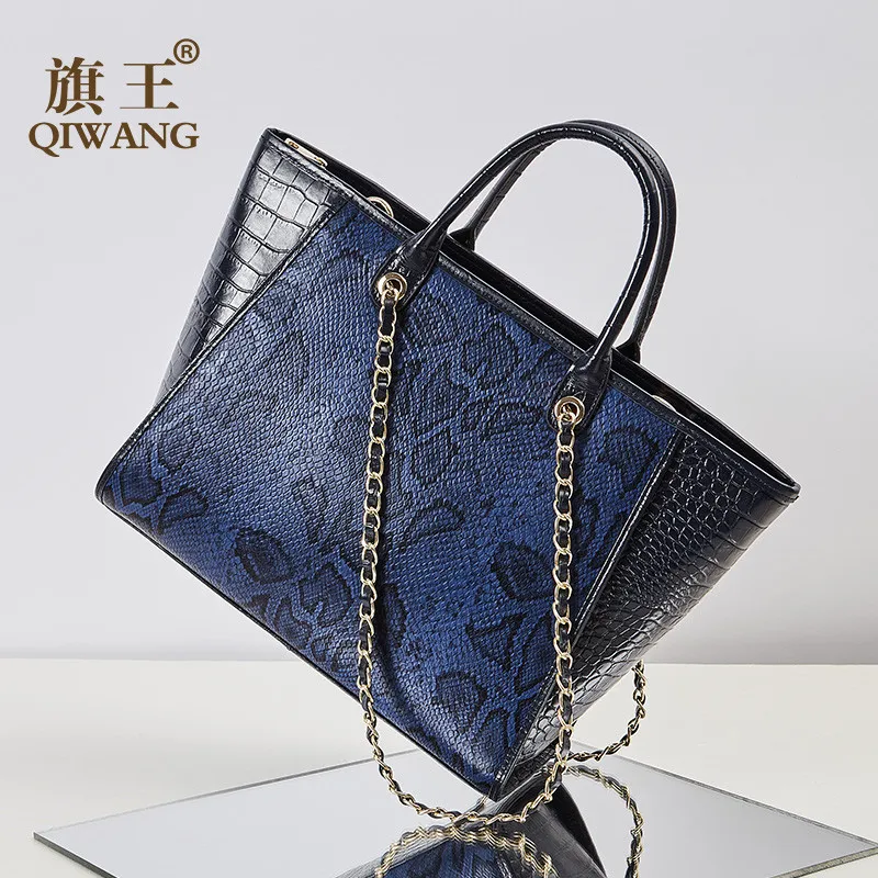 

Luxury Large Handbags Women Bags Designer Python pattern Female Large Handbag Genuine Leather Shoulder Bag Lady bolsa feminina