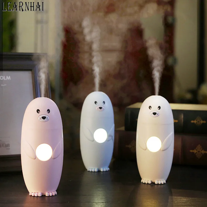 

LEARNHAI Mini Seal Night Light Humidifier Cool Mist Air Aroma Car Diffuser Small USB Nebulizer Purifier Atomizer For Home Office