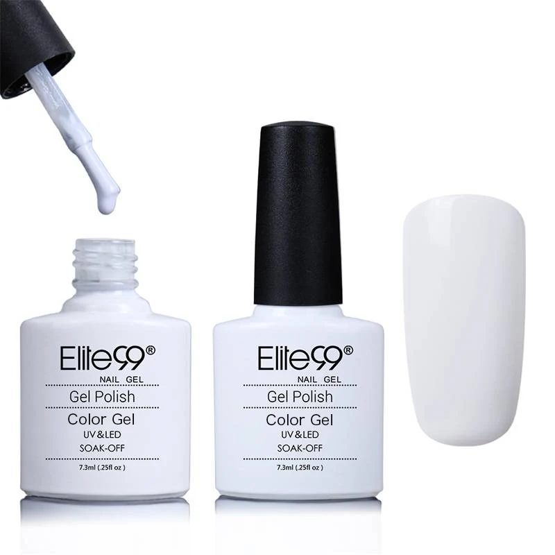 Elite99, 7,3 мл, чистый цвет, Гель-лак, замачиваемый, для дизайна ногтей, маникюрный гель, Лаки, длительное окрашивание, гель, эмаль, УФ-гель для ногтей