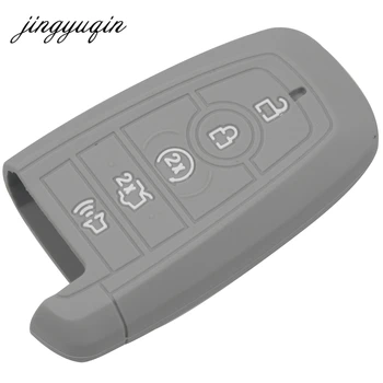 Keyforkess 2017 Del Nuovo Silicone Copertura di chiave Dell'automobile per Ford Fusion Hybrid Mondeo 5 Bottoni di Gomma A Distanza di Vibrazione pieghevole Caso Fob - Jingyuqin 2017 Del Nuovo Silicone Copertura di chiave Dell automobile per Ford Fusion Hybrid Mondeo