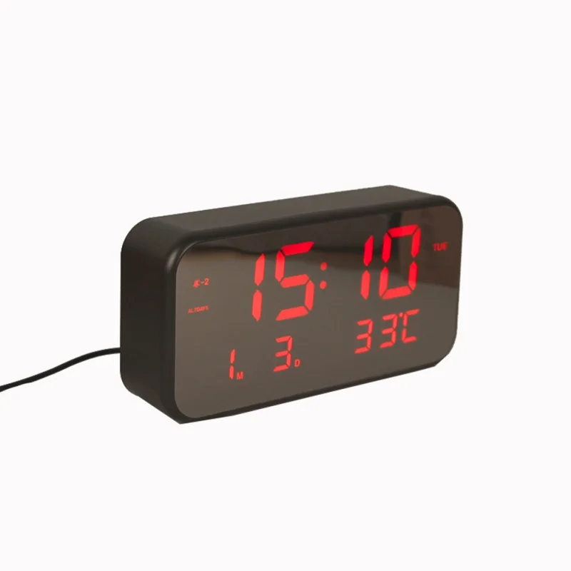 Цифровые аналогово-цифровые часы светодиодный цифровой Многофункциональный Будильник зеркальные часы температура Сонная люминова домашний декор