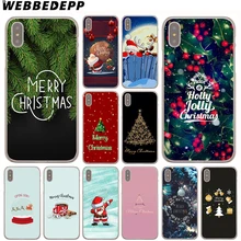 

WEBBEDEPP Merry Christmas New Case for Apple iPhone 4 4S 5C 5S SE 6 6S 7 8 Plus 10 X Xr Xs Max 6Plus 7Plus 8Plus