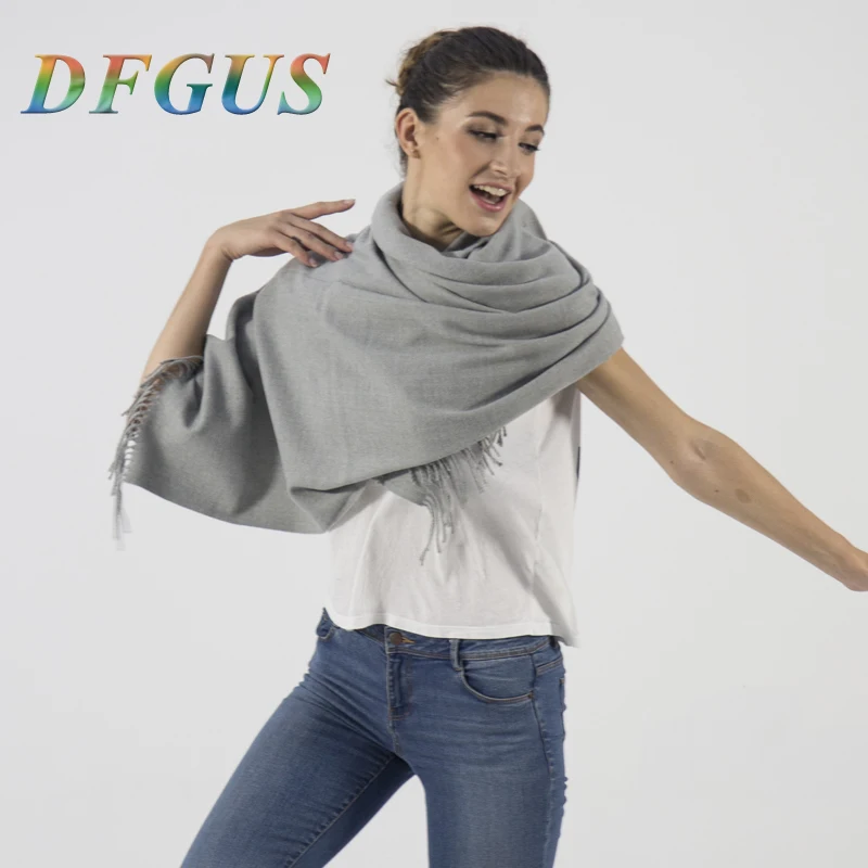 Dfgus Новинка 2017 года зимний шарф для Для женщин шерстяной плед Одеяло основной