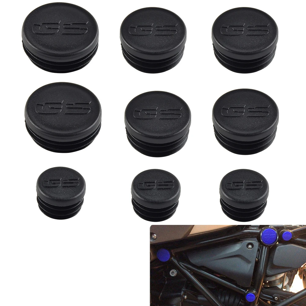 Koop NICECNC 9 stks Frame Caps Set Voor BMW R1200GS LC Adventure 2017 2018 R 1200GS R 1200 GS LC Frame hole Cover Plug Decoratie