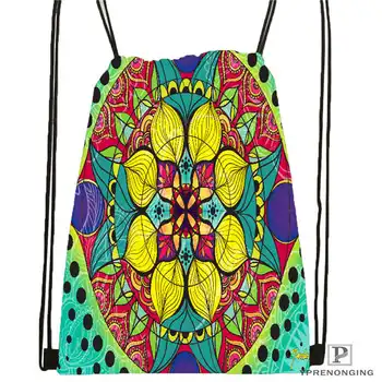 

Custom mandala El Laberinto de Rosa@5 Drawstring Backpack Bag Cute Daypack Kids Satchel (Black Back) 31x40cm#20180611-02-99