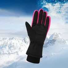 Мужские и женские водонепроницаемые зимние теплые лыжные перчатки, ветрозащитные перчатки для сноуборда, зимняя спортивная одежда, флисовые велосипедные лыжные перчатки