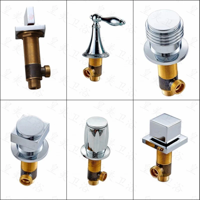 Chrome Brass Hot and Cold Water Bathtub Faucet Switch Bathroom Sink