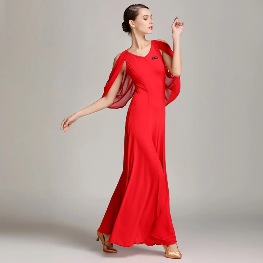 2 цвета Бальные платья для танцев стандартный бальный зал одежда для соревнований Стандартный танец платье вальс бальное для фламенко платье