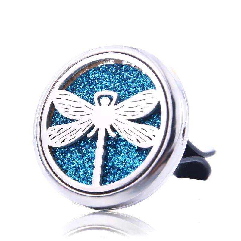 

Dragonfly Car Air Diffuser Stainless Steel Vent Freshener Car Essential Oil Diffuser Perfume Aromatherapy Necklace Open Locket