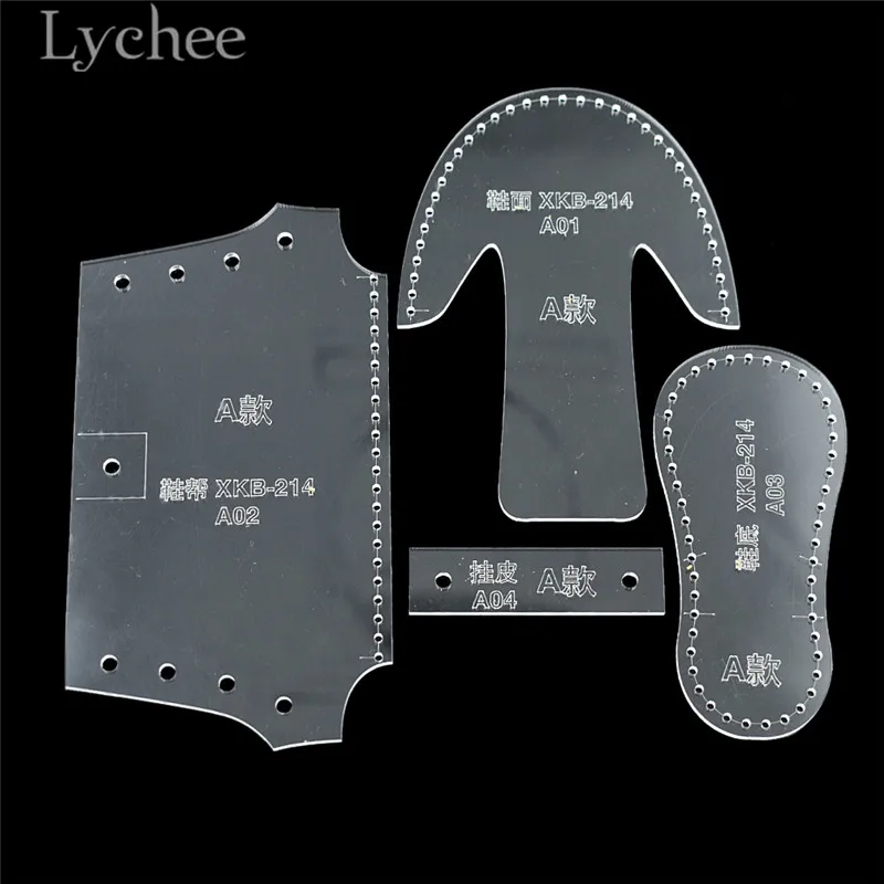 Leather Craft Template Sewing Template Lychee Life Mini Shoe Design Acrylic Sewing Pattern Boot Hanging Pendent Template DIY Leathercrafts