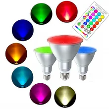 80 шт./лот E27 RGB led par30 лампа 10 Вт открытый IP65 водонепроницаемый RGB led par30 прожектор AC85-265V