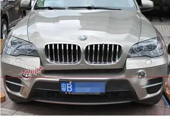 

Yimaautotrims Auto Accessory Chrome Front Center Grille Grill Cover Trim Protection Kit For BMW X5 E70 2010 2011 2012