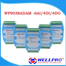 6AI / 4DI / 4DO 0-20MA / 4-20MA  input  / Digital input and output module / RS485 MODBUS RTU communication WP9038ADAM  Wellpro