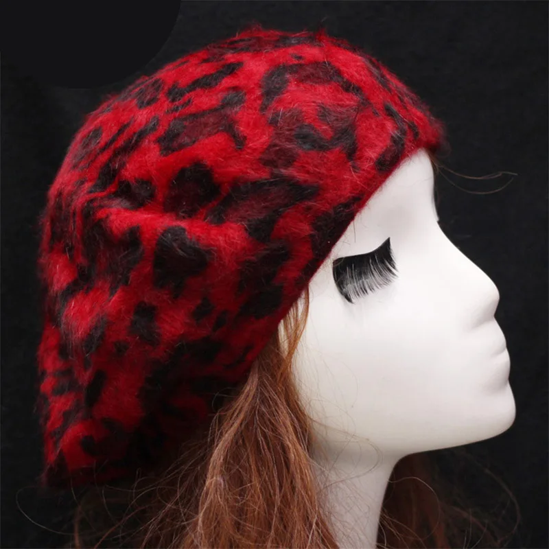 New-Fashion-Women-Beanie-Hat-Cap-Autumn-and-Winter-Hats-Female-Ladies-Rabbit-Fur-Angora-Leopard (3)