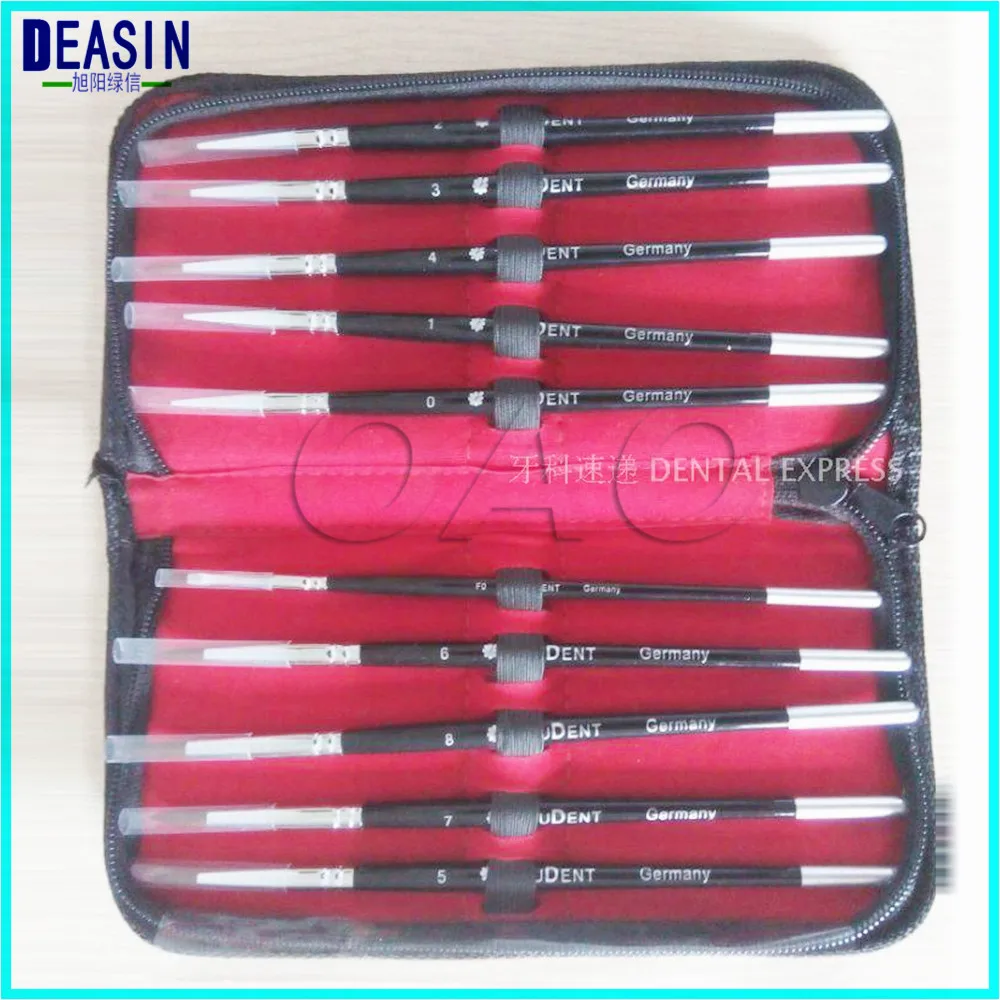 

10PCS/SET Dental Lab Porcelain Section Applying Porcelain Pen,Ceramic brush/Glazing Pen/00#/0#/1#/2#/3#/4#/5#/6#/7#/8#