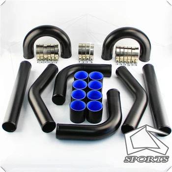 

UNIVERSAL 2.36" 60MM TURBO BOOST INTERCOOLER PIPE KIT 8 PCS Aluminum PIPING
