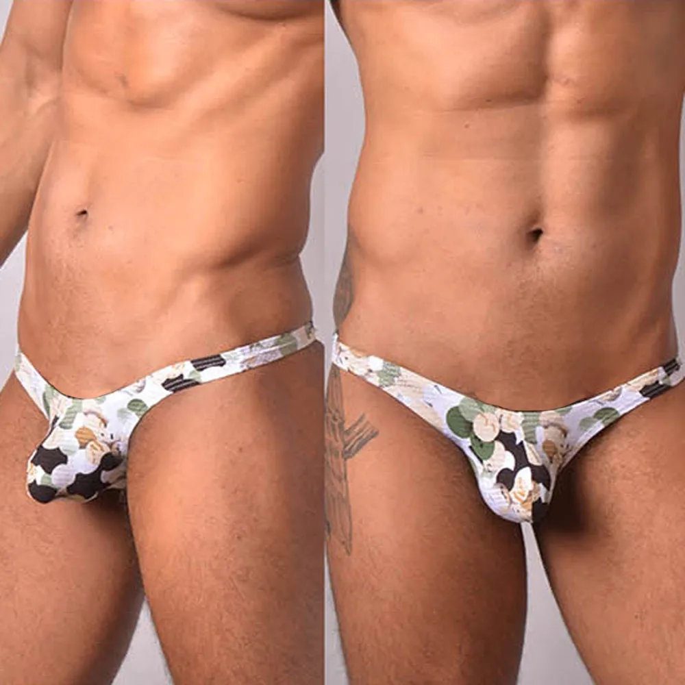 Новые модные мужские короткие шорты мягкое нижнее белье Bulge мешок с принтом