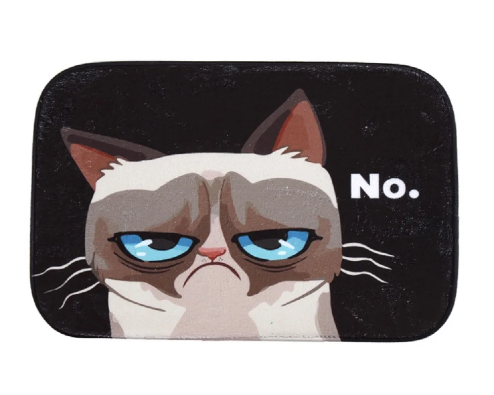

Humor creativity mat Grumpy Cat pattern Coral fleece Material Carpet Soft / non slip / durable mat Onsale